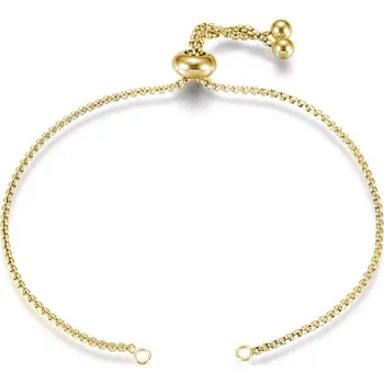 Materiál na výrobu šperku Šperky4U Zlacený ocelový řetízek na výrobu náramku, UNI délka - OK1204-GD