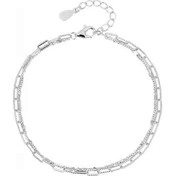 Náramek NUBIS® Dvojitý stříbrný náramek - NB-1264