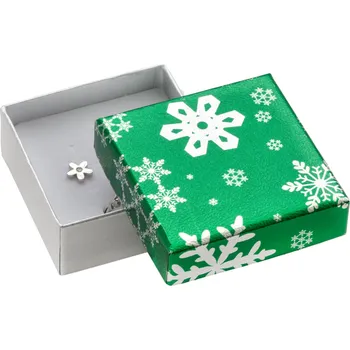 Dárková krabička Šperky4U Vánoční dárková krabička na soupravu - zelená - KR0375-Z