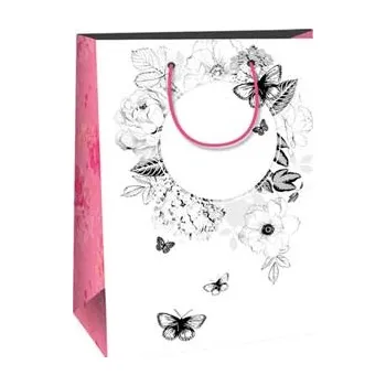 Dárková taška Taška dárková k vymalování 22x10x29cm s třpytkami