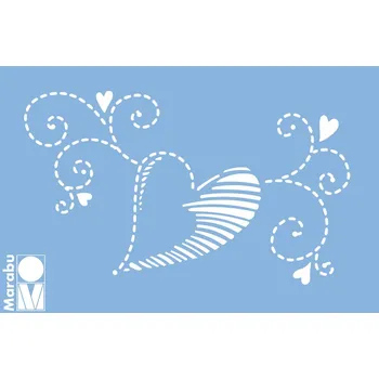 Marabu Šablona 15 x 10 cm - srdce