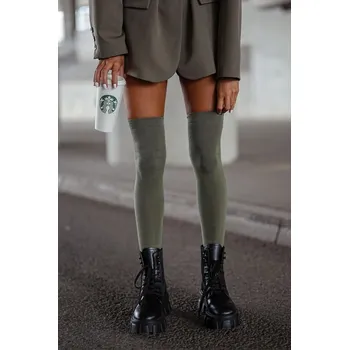 Dámské ponožky Nadkolenky 0293.001 olivové Velikost: 37/41