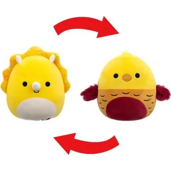 plyšák Squishmallows 2v1 triceratops Lancaster a zlatý bažant Beck
