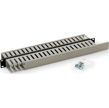 Rozvaděč Vyvazovací panel Triton 19" 1U oboustranná plastová lišta RAB-VP-X03-A1