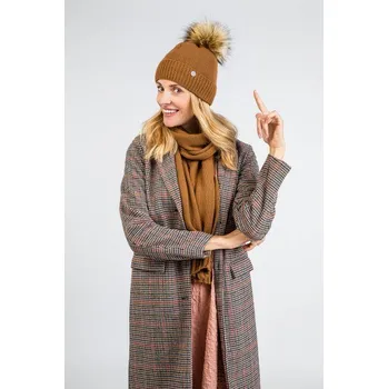 Čepice Pamami Dámský set čepice a šály Adikag hnědá One size