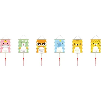 Lampion válec 16 cm Zvířátka W039040 527962