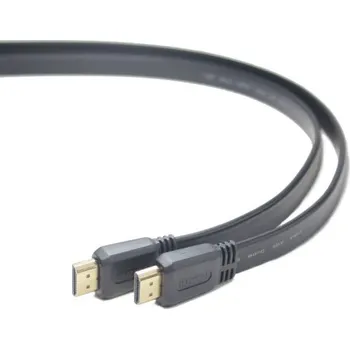 Video kabel OEM Kabel propojovací HDMI 1.4 + Ethernet plochý , zlacené konektory, 3m KPHDMEP3