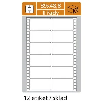 Speciální papír Samolepicí etikety tabelační 89x48,8mm
