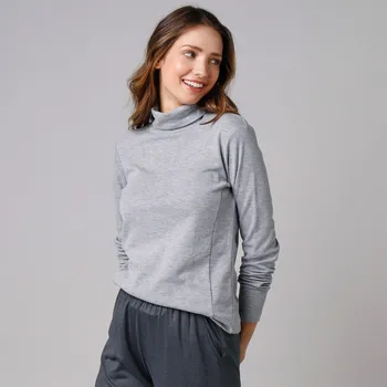 Termo rolákové tričko Thermoperle s dlouhými rukávy šedý melír 52