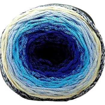 Příze Chainy Cotton Cake ReTwisst 06 variace modré, krémové