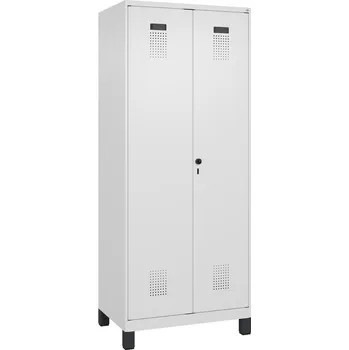 Šatní skříň Šatní skříňka C+P Cabo-Plus, 2 oddíly po 400 mm, 800 x 500 x 1950 mm, bílá, na nožičkách