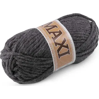 Příze Pletací příze Jumbo MAXI 100 g - 28 (909) šedá tmavá