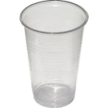 Jednorázové nádobí Kelímky plastové průhledné, 0,2 l