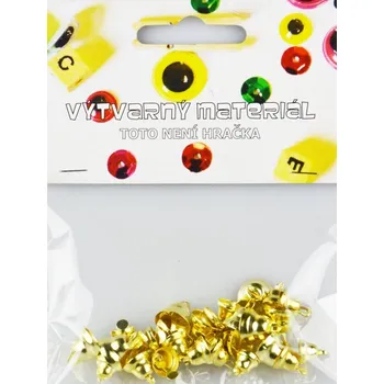 Vánoční dekorace Zlaté zvonečky, 30 ks, 8, 10, 12 mm