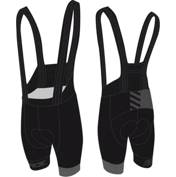 Cyklistické oblečení kraťasy Force Fashion se šráky a vložkou černo šedé XXL