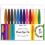 Popisovače štětečkové Pentel touch SES15-12 sada 12ti základních odstínů Brush Sign Pen