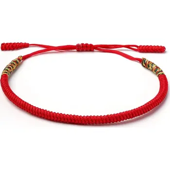 Náramek Tibetský náramek pro štěstí - ČERVENÝ II