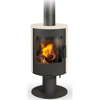 Krbová kamna ROMOTOP krbová kamna EVORA T 01 keramika - Silver 54505