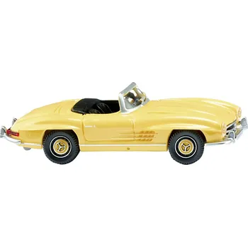 Modelová železnice Wiking 083409 H0 model osobního automobilu Mercedes Benz 300 SL Roadster, žlutá