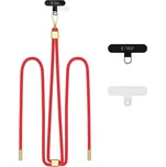 TECH-PROTECT C2S ROPE CROSSBODY STRAP RED/GOLD