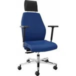Pracovní židle Dauphin XXL, s opěrkou krku, potahová látka modrá