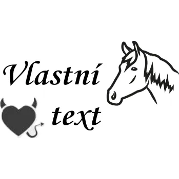 Nášivka Nažehlovací nápis pekelný kůň Vzor: 4, Potisk: černá