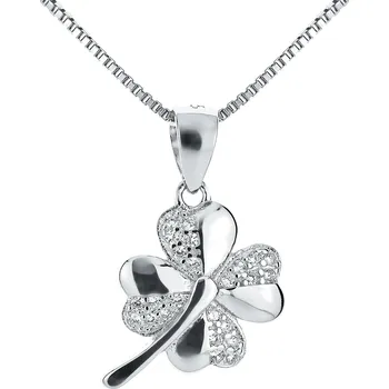 Náhrdelník NUBIS® Stříbrný náhrdelník čtyřlístek - NB-2041