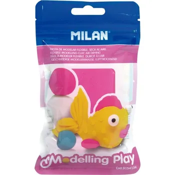 Volný čas Modelovací set MILAN Air-dry Modelling Play clay 100 g, růžový
