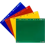 Kapsa na dokumenty s euroděrováním a magnetem červená