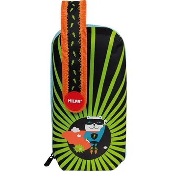 Penálková taštička s plnými penálky 4v1 MILAN edice SUPER HEROES hrdina na zelené záři