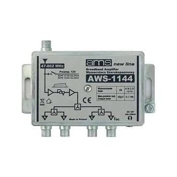 Anténní zesilovač AMS Anténní zesilovač AWS-1144 (47-862MHz, 14dB, 4x výstup)