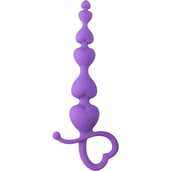 Anální kolík Anální kolík Purple Anal Beads Heart Handle