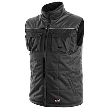 Pánská vesta Vesta SEATTLE zimní fleece pánská černo-šedá vel. L