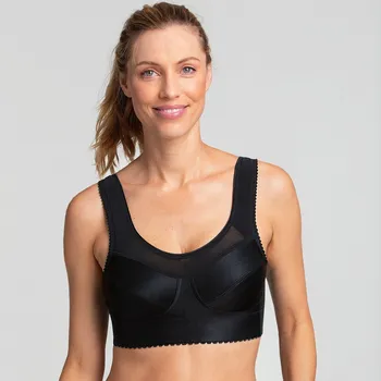 Podprsenka Stahující podprsenka Cotton Simplex Miss Mary® s pružnými košíčky , bez kostic černá 105D