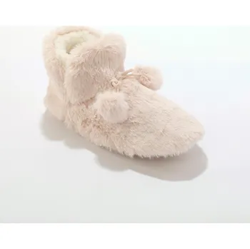 Dámské žabky Vysoké bačkory z kožešinové imitace růžová 40/41