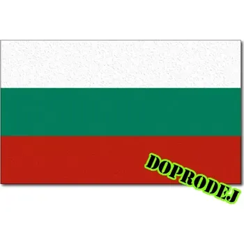 Textilní nažehlovací páska Bulharská tištěná vlaječka filc 7,5 x 4 cm - 2 ks