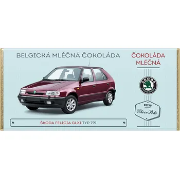 Čokoláda CHOCO POLA - Škoda Felicia GLXi, typ 791 - mléčná čokoláda 100g