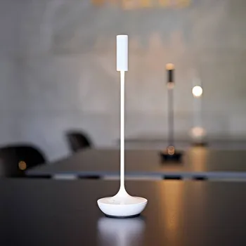 Venkovní osvětlení Sigor Nucandle LED dobíjecí stolní lampa, bílá, IP54, stmívatelná - Hlava Ø 2 cm LED 1,6 W celkem - Doprava zdarma