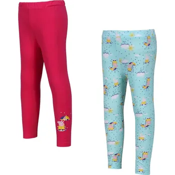 Dívčí legíny REGATTA Dětské legíny Peppa Pig (balení po 2 kusech) 12 MĚSÍCŮ MODRÁ|RŮŽOVÁ