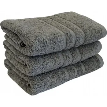 Dárková krabička Profod Dárková sada ručníků COMFORT 50x100 cm froté 500g/m2 - barva dle výběru Barva: stříbrná, Barva stuhy: červená