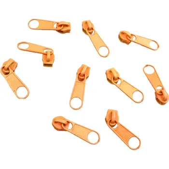 Zip Pro Háčkování Jezdec ke spirálovému zipu 3 mm, světle lososová 10 ks