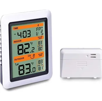 Domácí teploměr Teploměr bezdrátový IN/OUT plus hodiny s budíkem WH0300