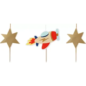 PartyDeco Dortové svíčky Letadlo