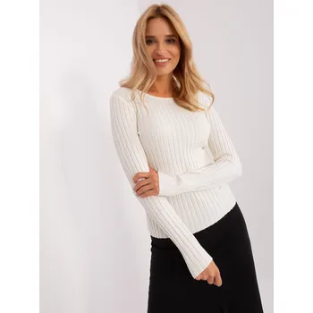Dámský svetr P-M Dámský klasický svetr Awaq ecru M/L