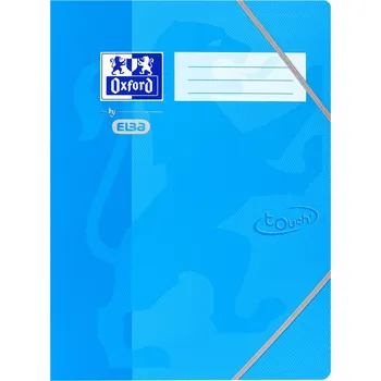 Desky tříchlopňové Oxford Soft touch A4 modré