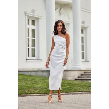 Dámské šaty Večerní šaty SUK0411 krémové - Roco Fashion 38