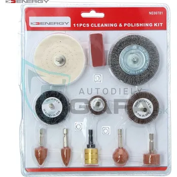 Sada nářadí ENERGY Sada drátěných kartáčů pro vrtačku 11 prvků NE00781