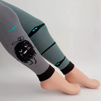 Chlapecké oblečení Chlapecké punčochové legíny Trepon Bubák zelené