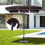 Obdélníkový slunečník s hliníkovou konstrukcí | hnědý