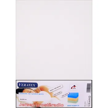 Jersey prostěradlo 90x220 cm (č. 1-bílá)